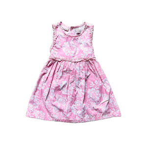 Vintage Girls Toddler Floral Dress Size 3T Pink Resort Vacation Wedding Summer